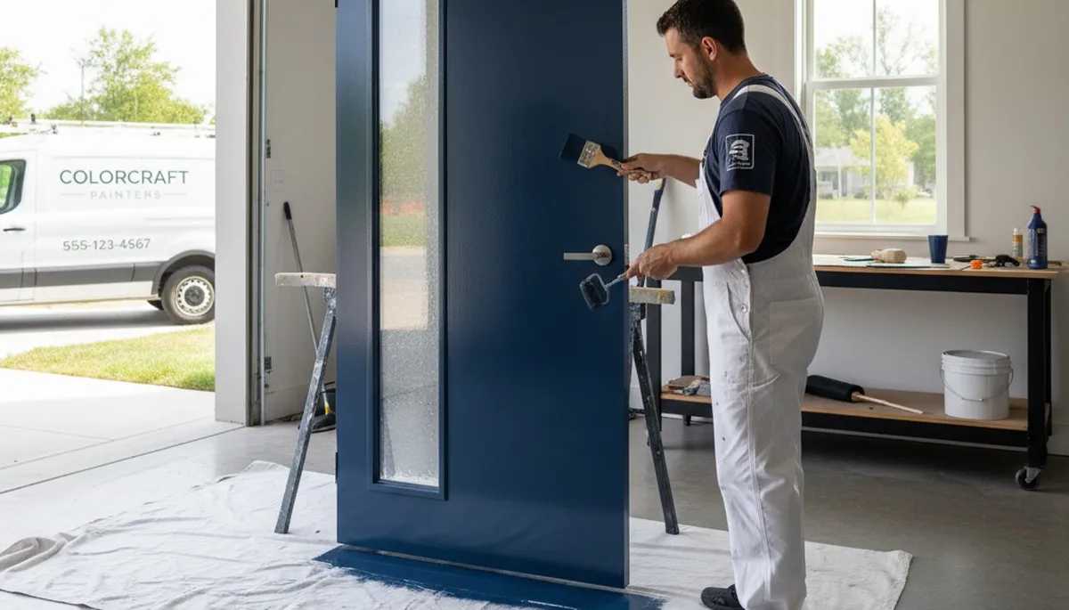 Professional door painting by house painters in Berkeley, CA with durable coastal finish