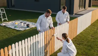 Professional fence painting in Berkeley, CA by expert house painters for durable weather protection