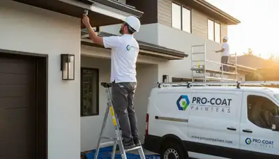 Professional gutter painting on a Berkeley CA home by local house painters using durable exterior finishes