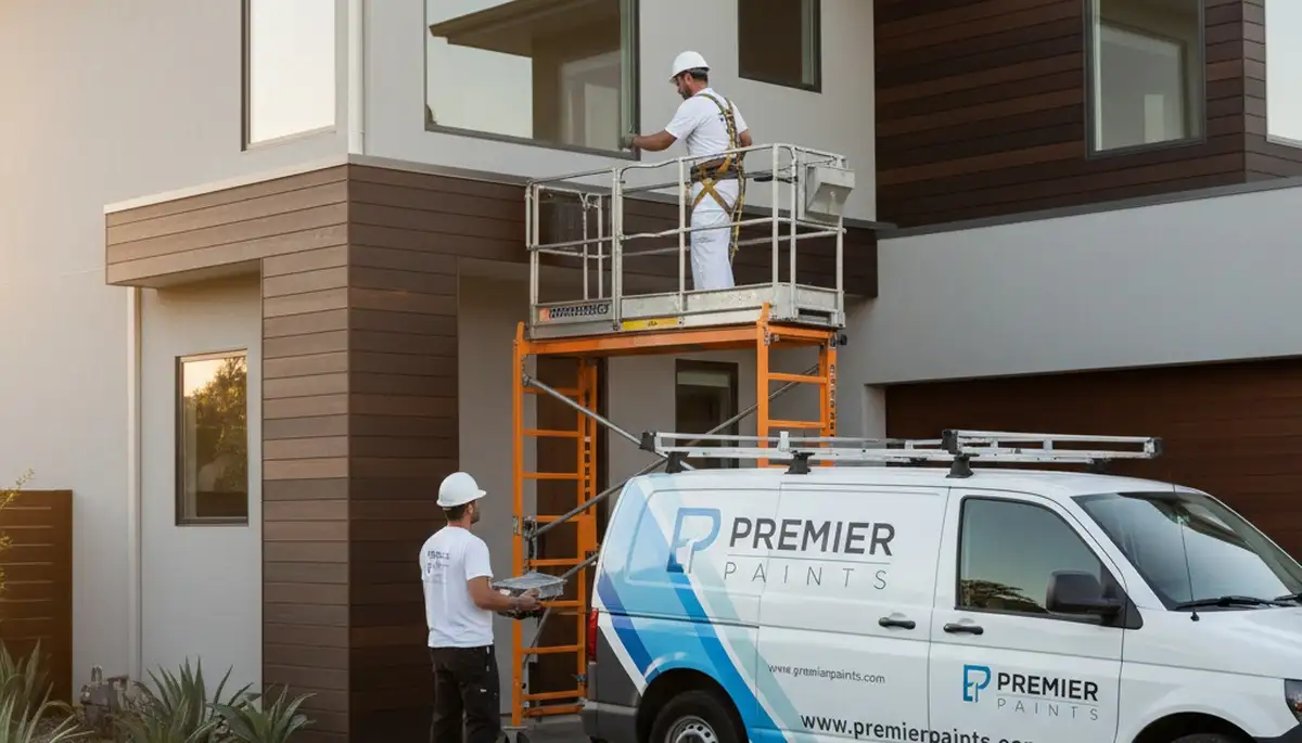 Professional gutter painting on a Berkeley, CA home by local house painters using weatherproof coatings