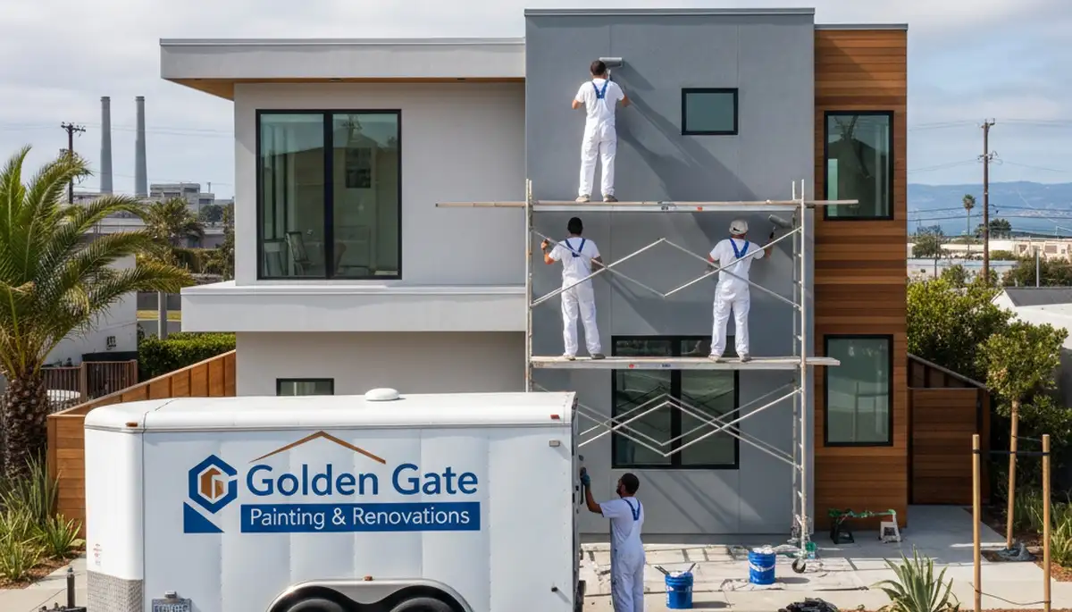 Professional house painters in Berkeley CA enhancing residential exterior with fresh paint finish