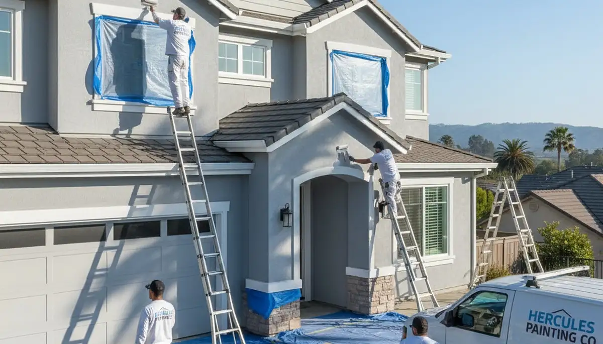 Berkeley, CA house painters on a residential exterior painting project for a local home