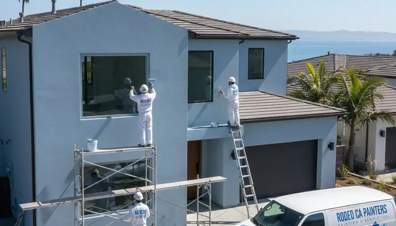 Berkeley, CA house painters refreshing a home exterior with professional painting service