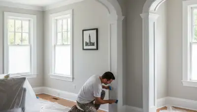 Professional interior trim painting with crisp edges highlighting historic home details in Berkeley, CA