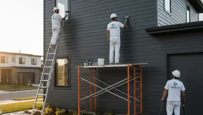 Professional siding painting on a Berkeley, CA home exterior by expert house painters