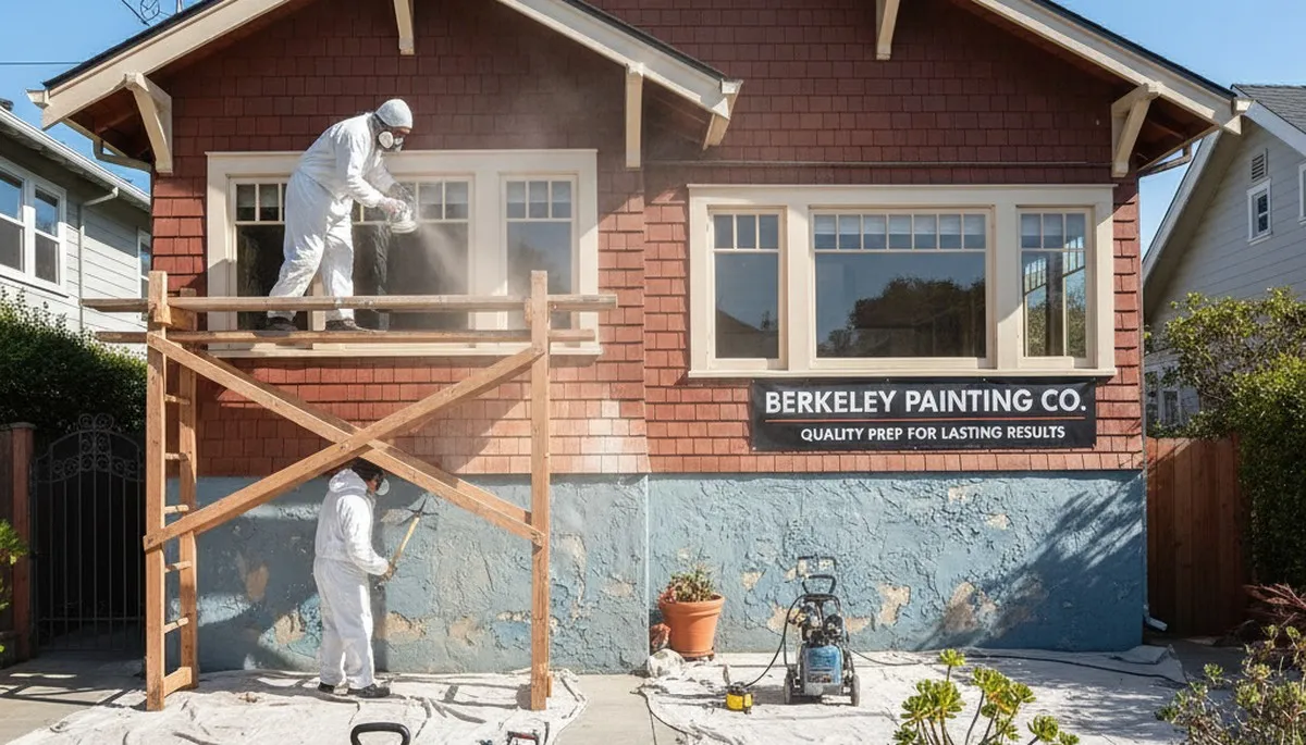 Professional surface preparation for exterior house painting in Berkeley, CA ensuring smooth, lasting finishes