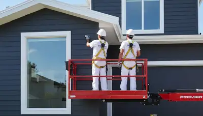 Professional trim and fascia painting on Berkeley CA home exterior by expert house painters
