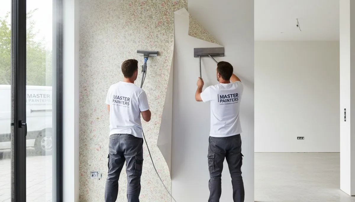 Professional wallpaper removal service in Berkeley, CA prepping interior walls for new paint