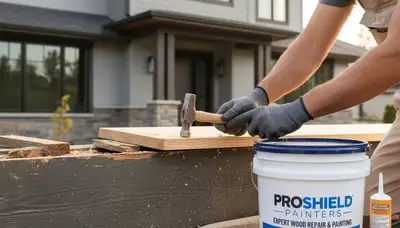 Professional wood rot repair on Berkeley, CA home exterior by local house painting experts